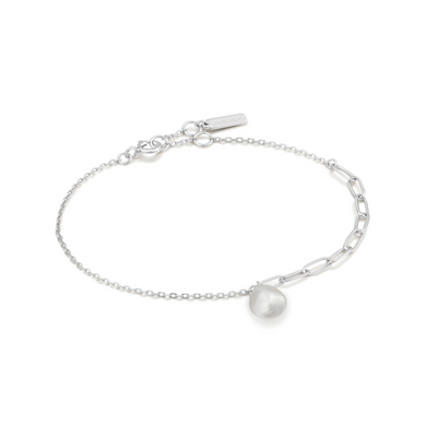 Pearl Chunky Bracelet-Silver