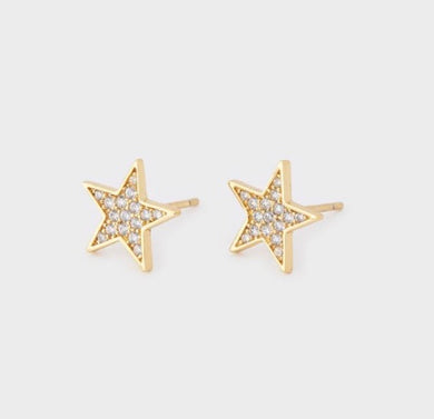 Super Star Shimmer Studs-Gold