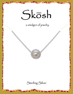 Skosh Silver Pearl Halo Necklace