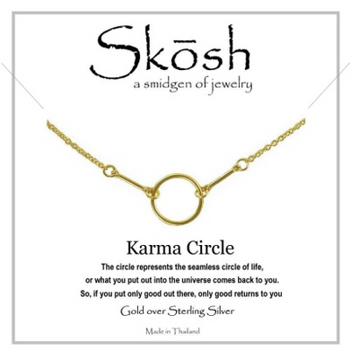 Skosh Karma Necklace-Gold over Sterling Silver