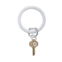 Load image into Gallery viewer, Silicone Big O® Key Ring - Silver Confetti