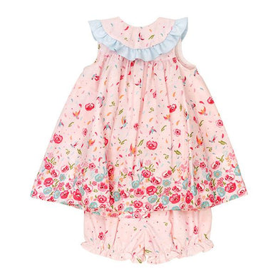 The Bailey Boys-Pink Floral Float Dress w/bloomer