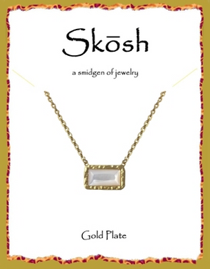 Skosh Mother of Pearl Necklace-Gold over Sterling Silver