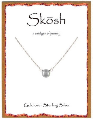 Skosh 6Mm Pearl Necklace-Sterling Silver Chain
