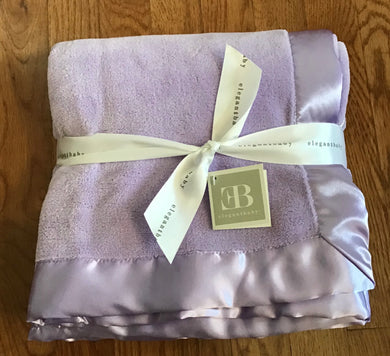 Elegant Baby-Lavender Fleece Stroller Blanket
