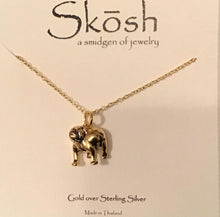 Load image into Gallery viewer, Skosh Bulldog Necklace-Antique Gold