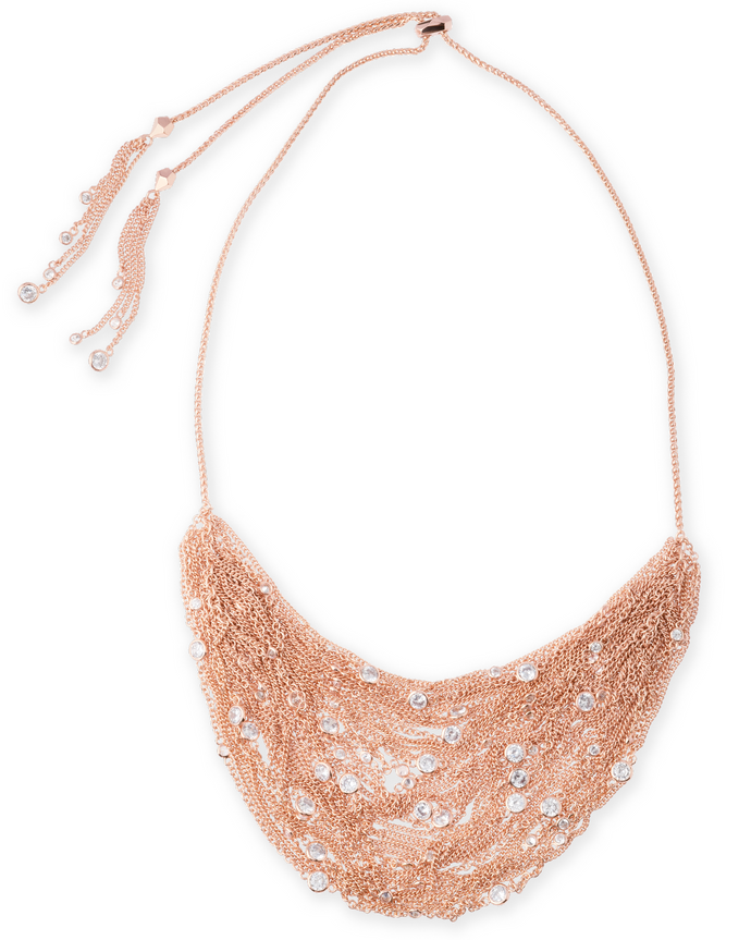 SALE-Anastasia Statement Necklace In Rose Gold