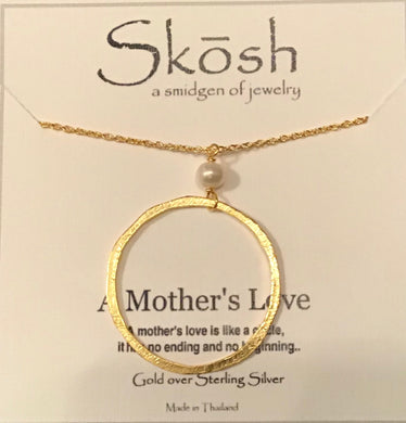 Skosh A Mother’s Love Necklace-Pearl w/Gold