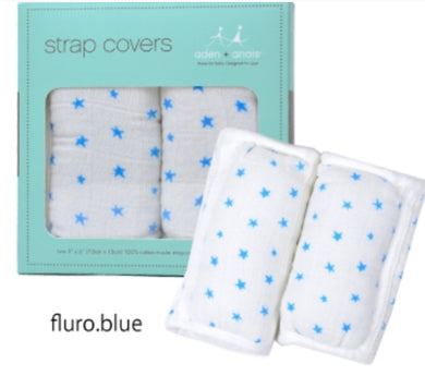 Car Seat Strap Covers-Fluro Blue