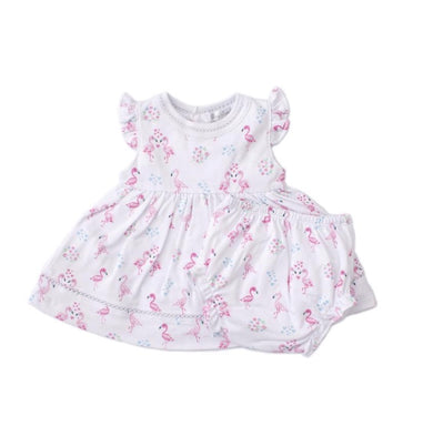 Kissy Kissy-Baby Girls Flowering Flamingos Print Dress Set