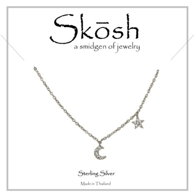 Skosh I Love You to the Moon and Back Necklace-Sterling Silver