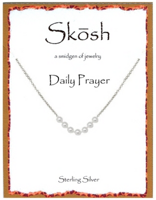 Sterling Silver 7 Pearl Daily Prayer Necklace-16”+ 2” extension