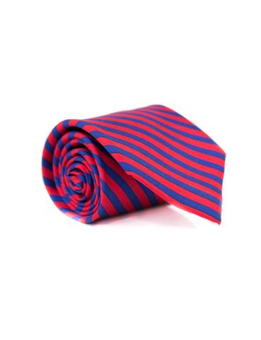 Properly Tied-Boys Neck Tie- Navy and Red Stripe