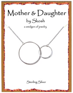 Skosh Mother & Daughter Necklace-16” + 1” extension.-Sterling Silver
