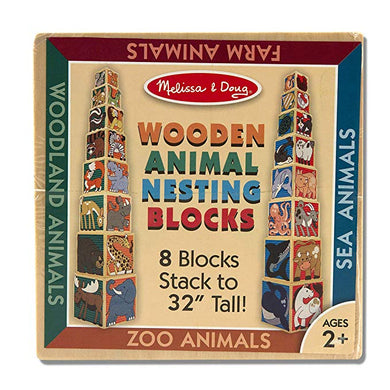 Wooden Animal Nesting Blocks (8 Blocks, Almost 3 Feet Tall!)