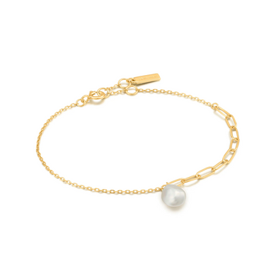 Pearl Chunky Bracelet-Gold