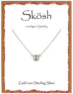 Skosh 6MM Pearl Necklace-Gold Chain