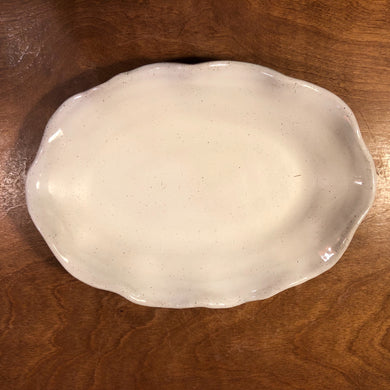 Simply White-Ruffled Oval Platter(medium)