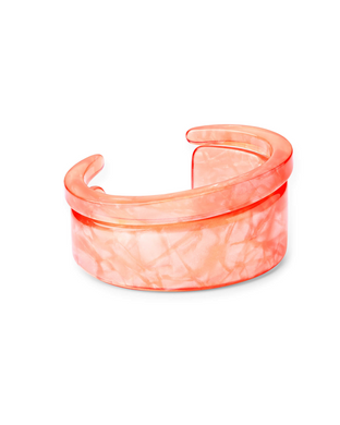 SALE-Kaiden Cuff Bracelet Set Of 2 In Peach Acetate