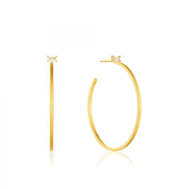 Glow Hoop Earrings-Gold