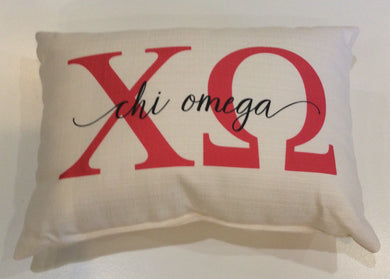 Chi Omega-Large Letters Overlap Pillow
