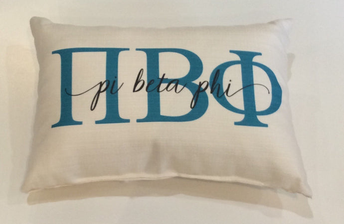 Pi Beta Phi-Large Letters Overlap Pillow