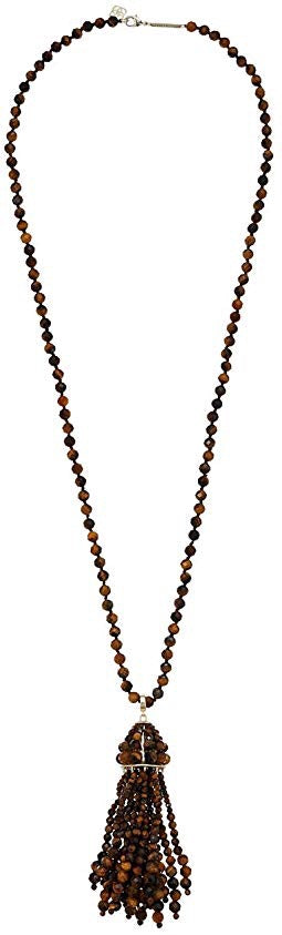 SALE-Sylvia Gold Necklace in Tiger’s Eye